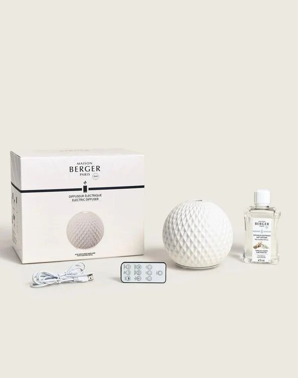 Maison Berger | White Sphere Mist Diffuser Gift Set with Exquisite Sparkle