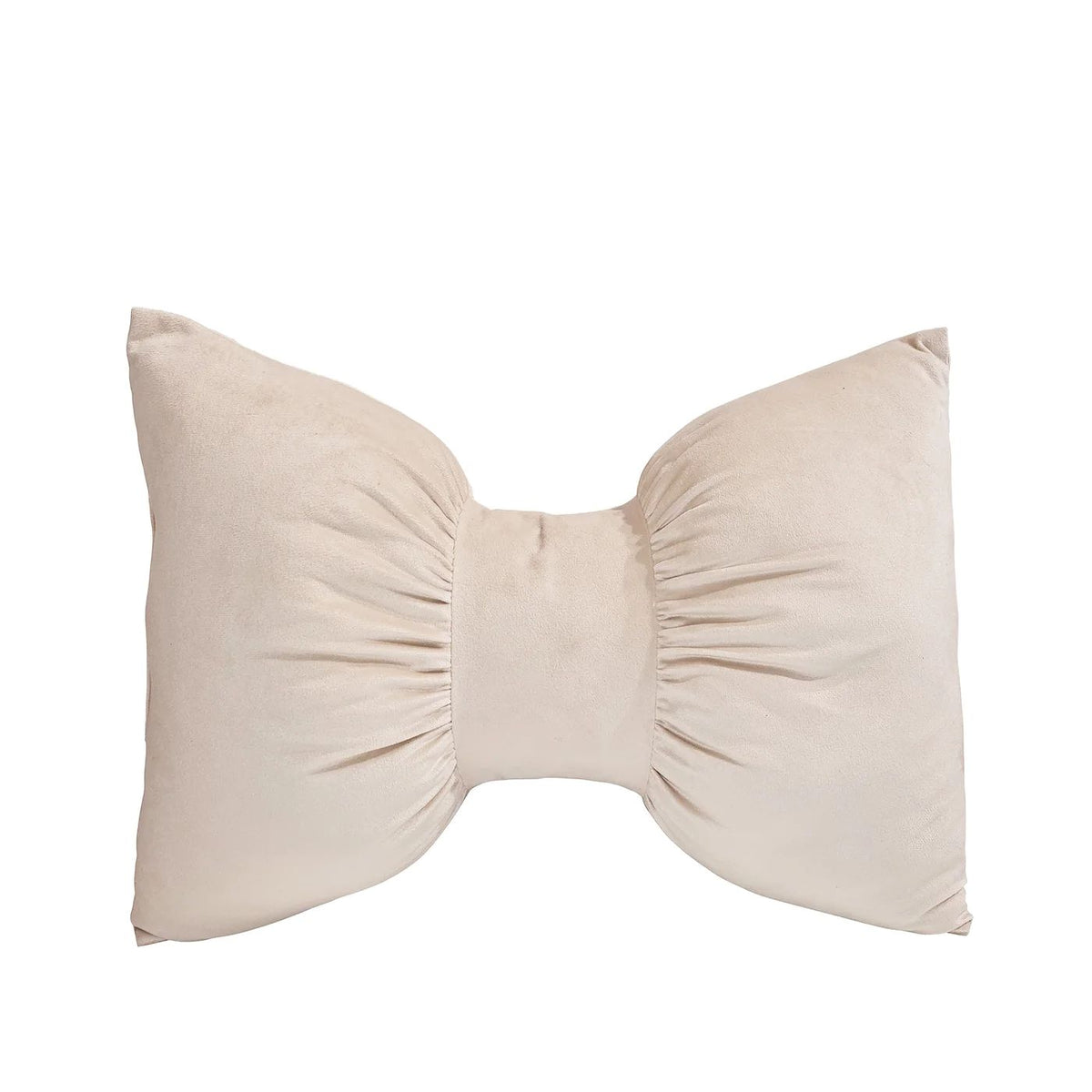 Champagne Bow-Shaped Pillow 14 x 18"