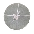 Placemats Metallic Round Silver Set of 4