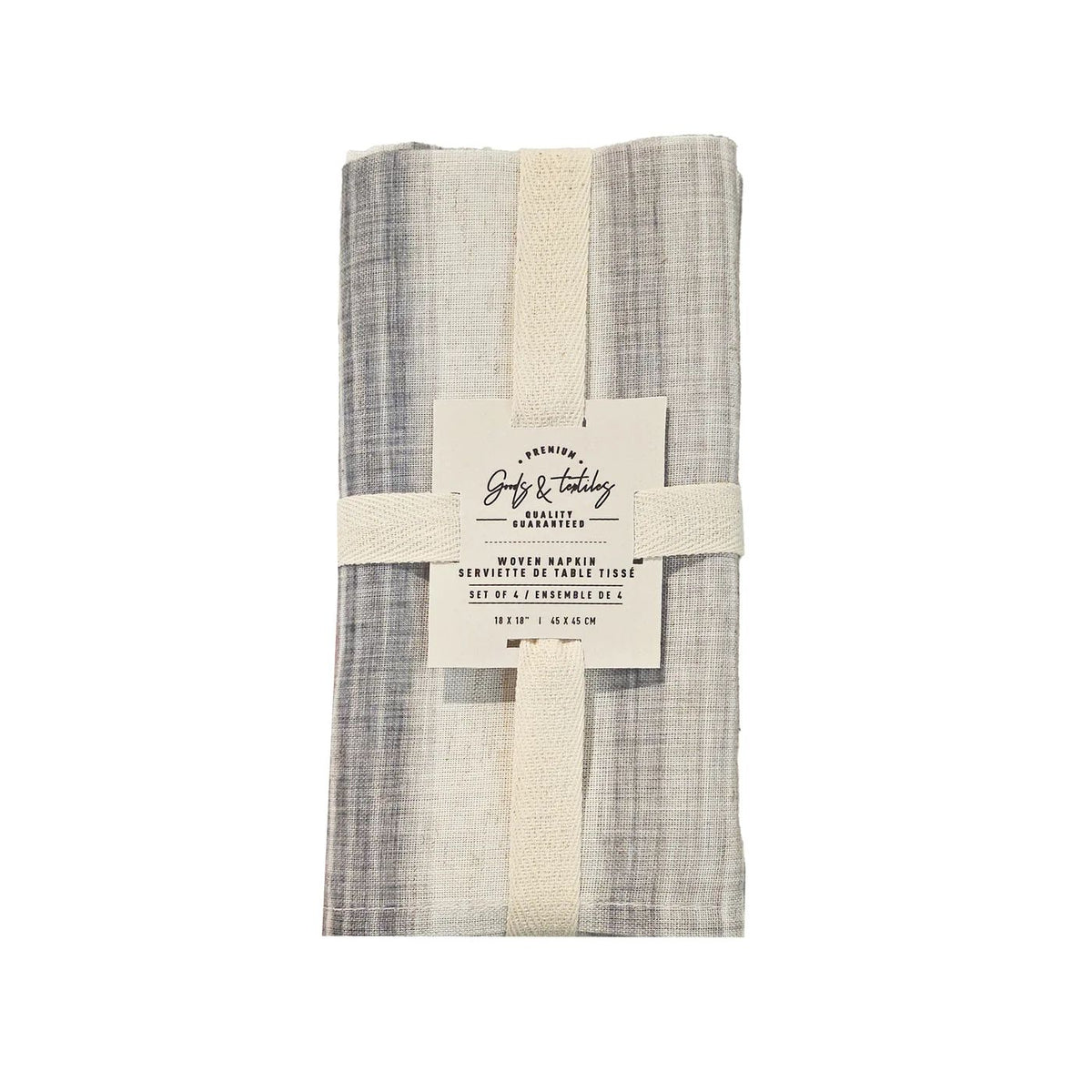 Grey & White Napkins Set of 4