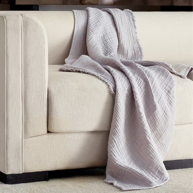 Linen Way | Hampton 100% Linen Throw - Silver Grey 60 x 75"