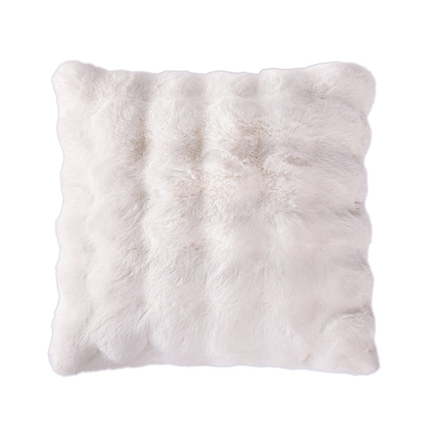 Pillow Faux Fur 22 x 22 " Ivory