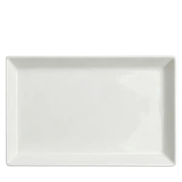 Platter Ariel 14 x 9" white ceramic