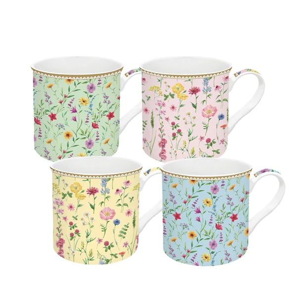 Meadow Flowers Set of 4 Mug Gift Set