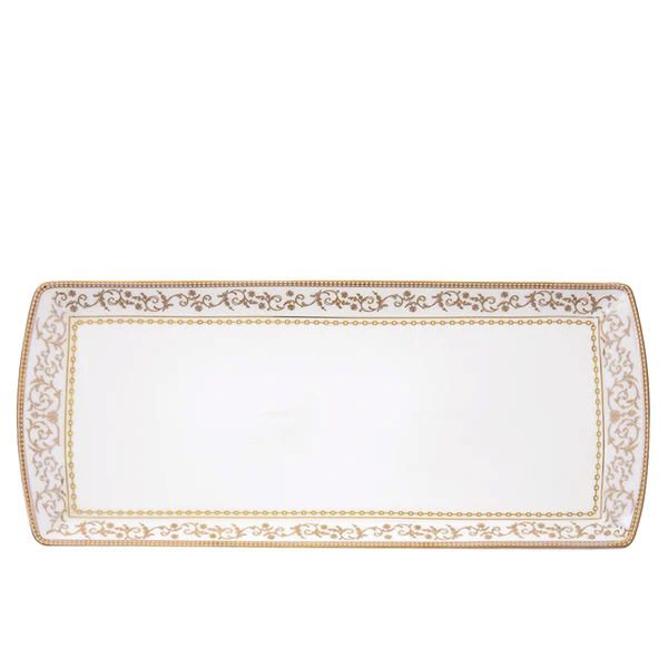 Pozzi Golden Rectangular Platter 13.8 x 9"