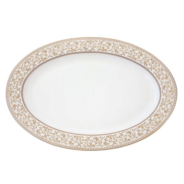 Pozzi Golden Oval Platter 14.5 x 9.5"