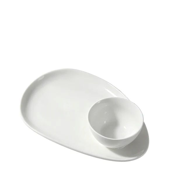 Studio 1811 | Small White Chip & Dip Platter with Dish