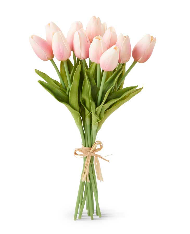 Real Touch Mini Tulips 13.5" Bundle 12 Pink