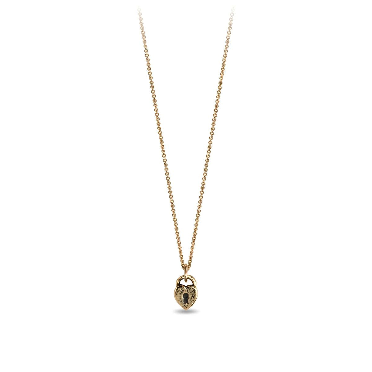Pyrrha | Gold 14K necklace 16" Heart Lock