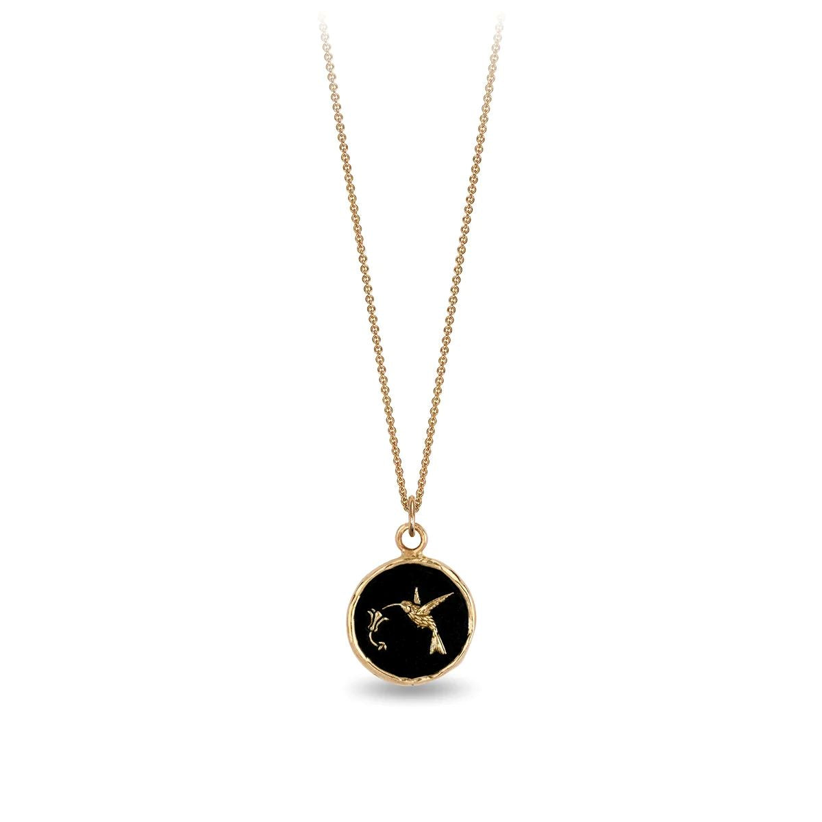 Pyrrha | Gold 14K Talisman 16" Hummingbird