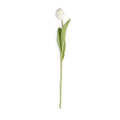 Real Touch Single Tulip 26.75" White Silk