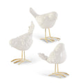 Birds White Porcelain With Gold Feet