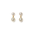 Lover's Tempo | Positano Pearl Drop Gold Earrings