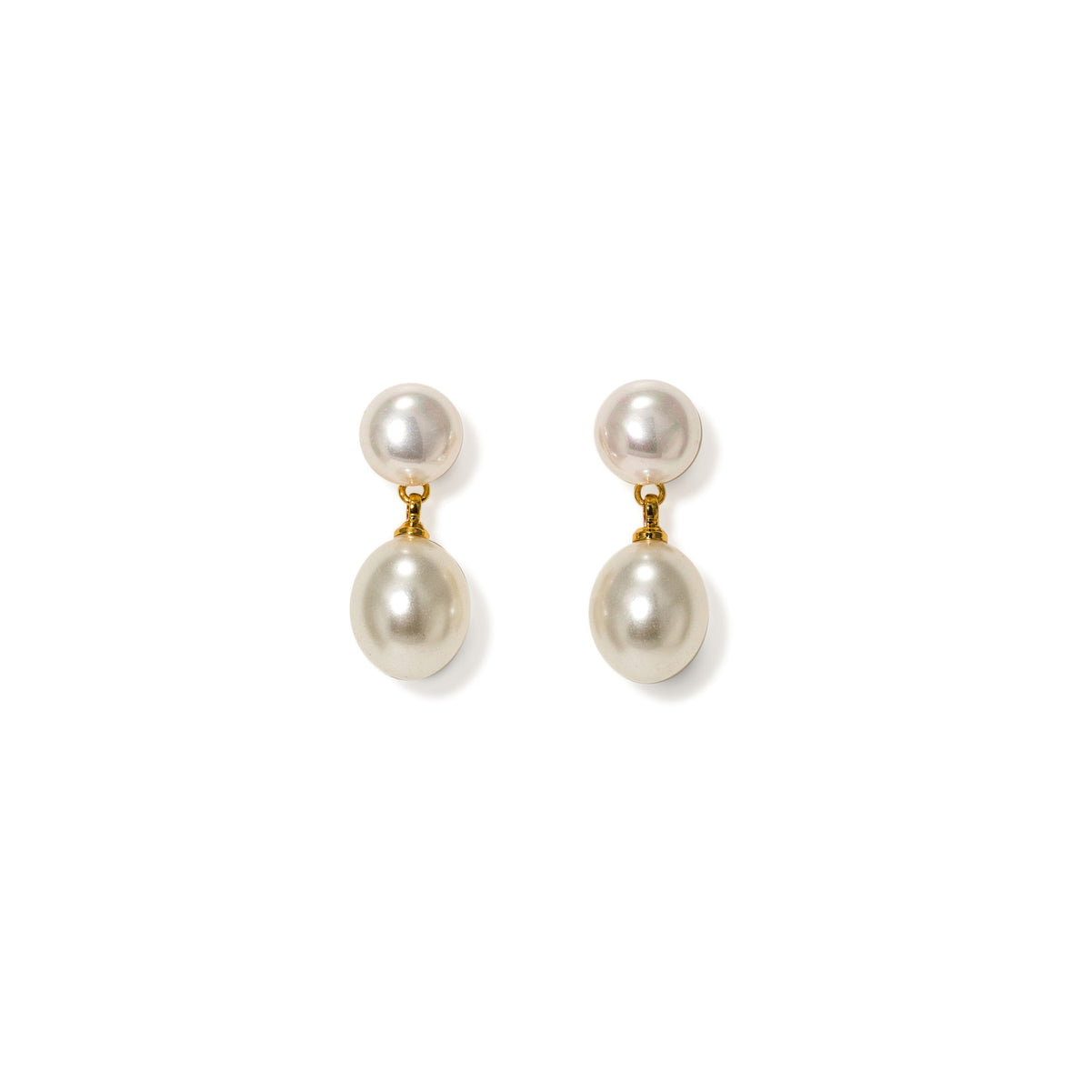 Lover's Tempo | Positano Pearl Drop Gold Earrings