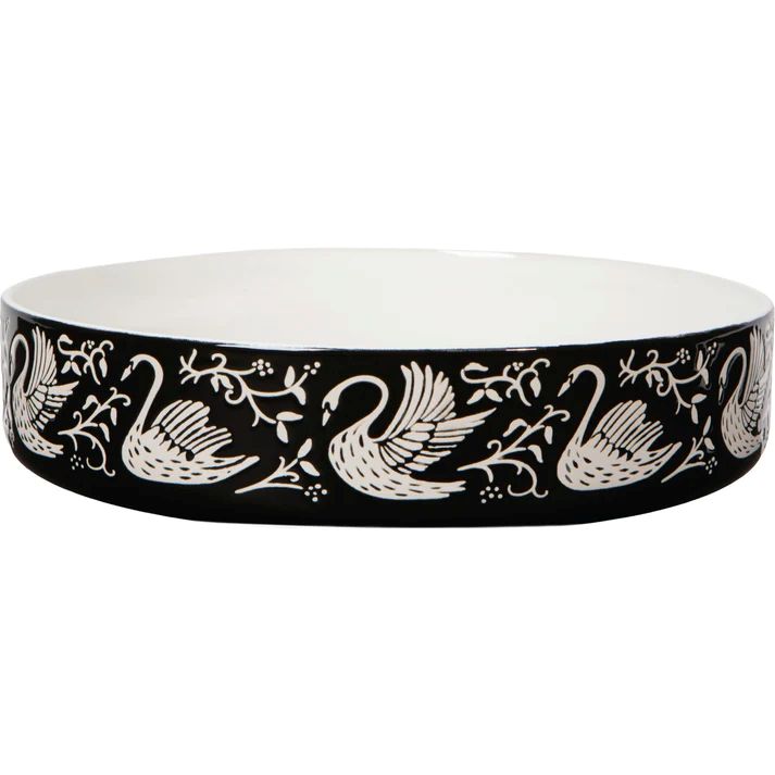 Bowl Swan Black 9 " Danica