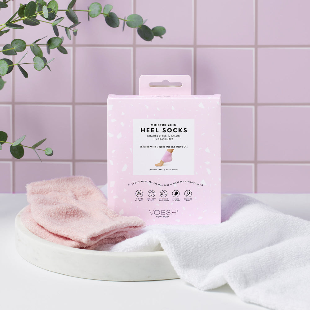 Voesh | Moisturizing Heel Socks - Pink