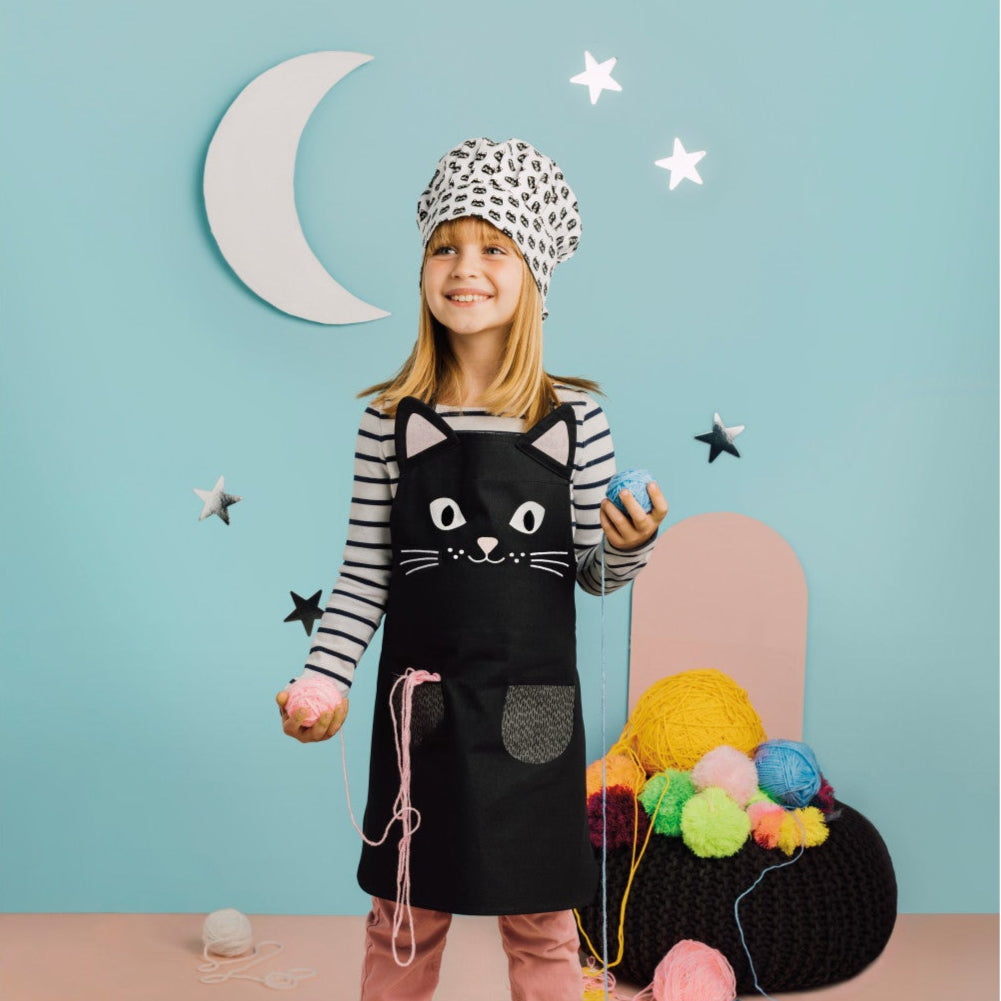 Danica Daydream Cat Children's Apron and Hat Set