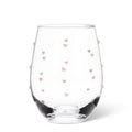 Pink Hearts Stemless Wine Glass