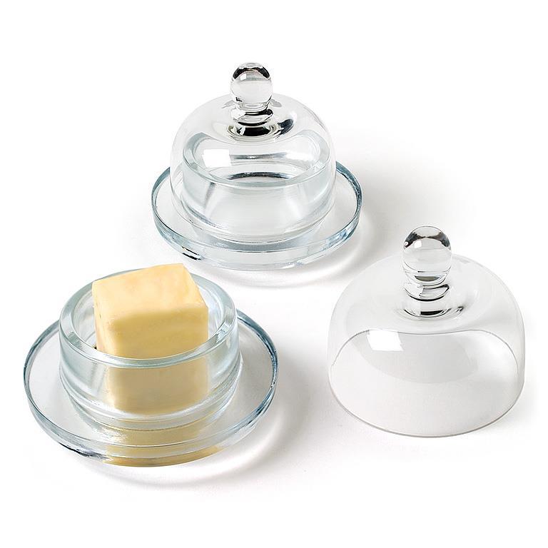 Single-Serve Glass Butter Dish