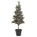 Frosted Pine Christmas Tree with Cones – 24"