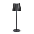 Fluted Shade LED Table Lamp – Black 15"