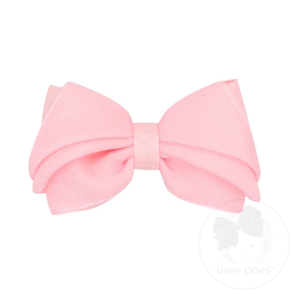 Baby Hair Bow - Small Organza Overlay