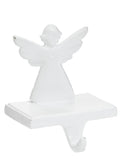 Stocking Holder Angel Cast Iron White 5 x 6" ADV