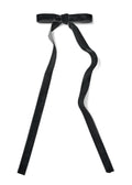 Bow Velvet Black Thin with Clip 5 x 14" ADV