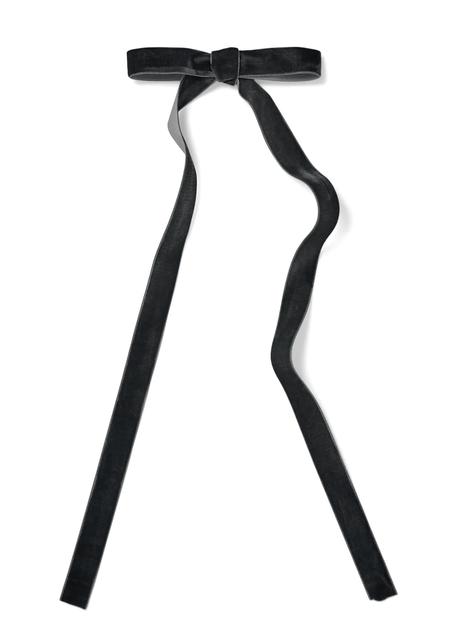 Bow Velvet Black Thin with Clip 5 x 14" ADV