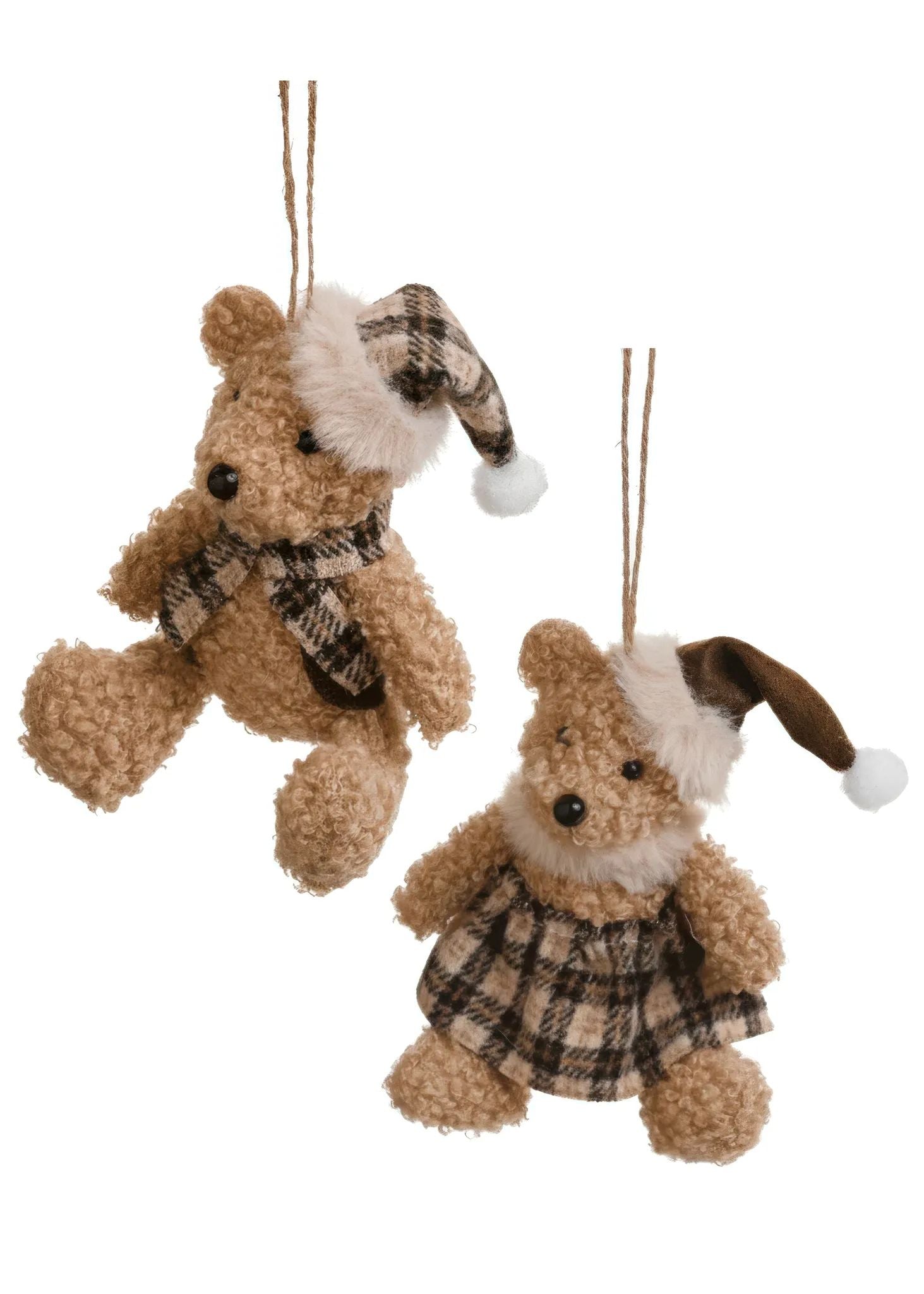 Ornament Set of 2 Bears 3 x 4 " ADV