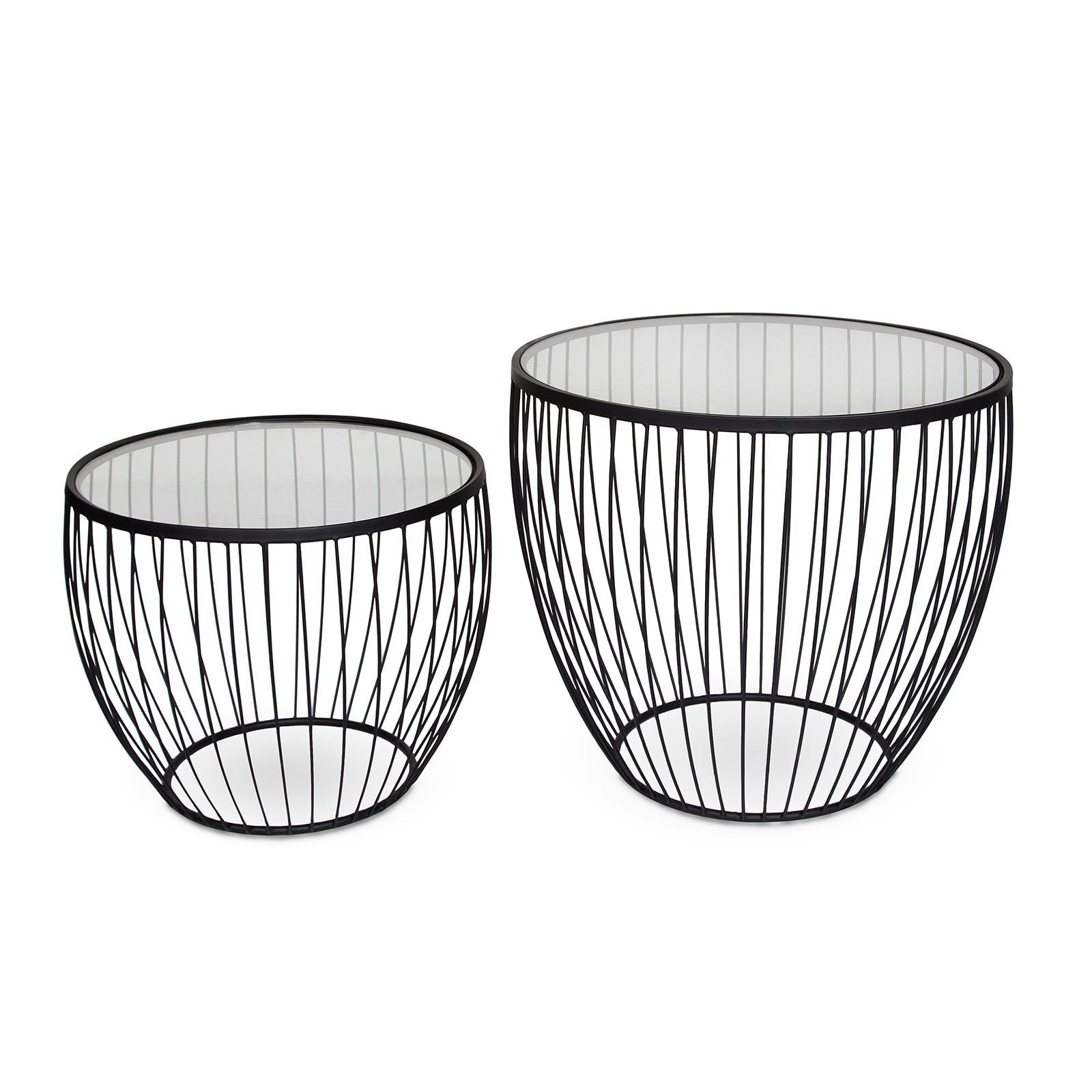 Cyclone Glass Table - Large Matte Black