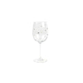 Wine Glass Silver Bow Embellished