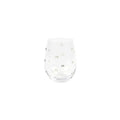 Wine Glass Stemless Silver Bow Embellished