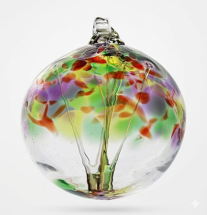 Kitras Glass Orb| Tree of Life 4"