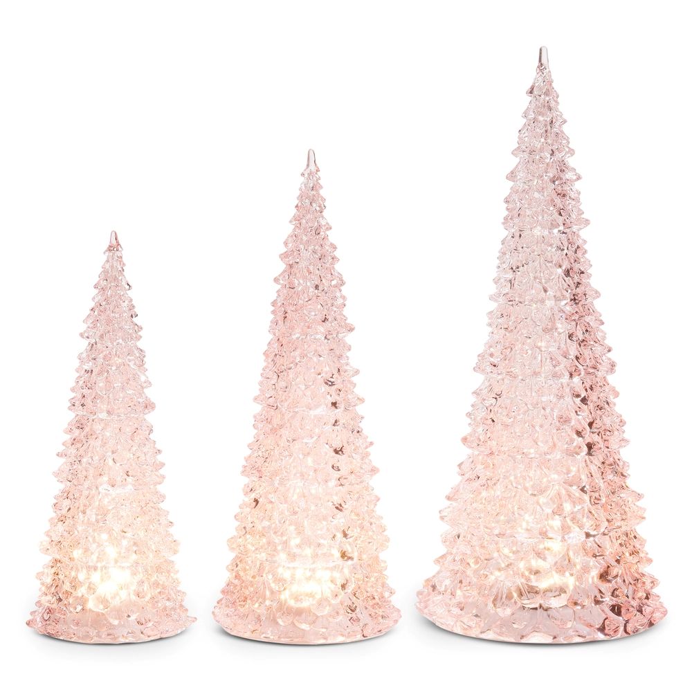 Tree Lighted Pink  12.75"