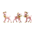 Ornament Pink Retro Deer Assort 3"