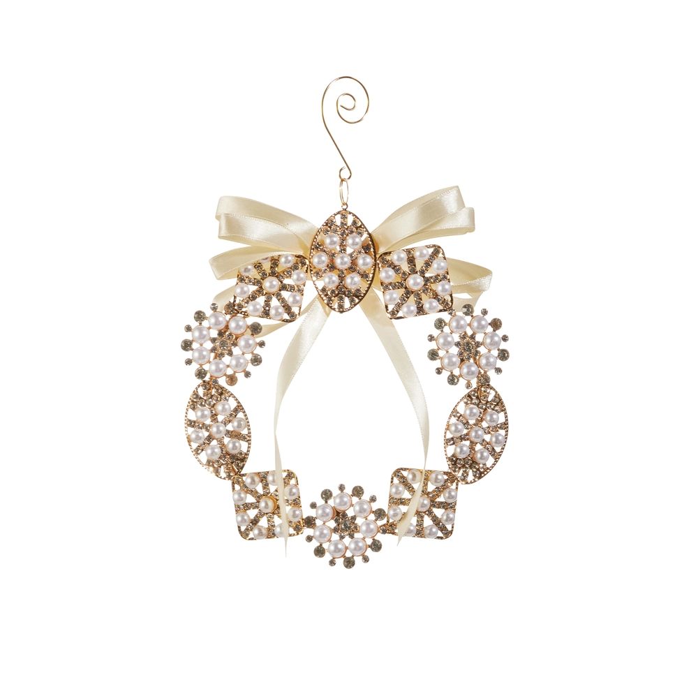 Orn Pearl Brooch Wreath