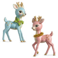 Ornament Pink & Blue Assort Retro Deer 4.25"