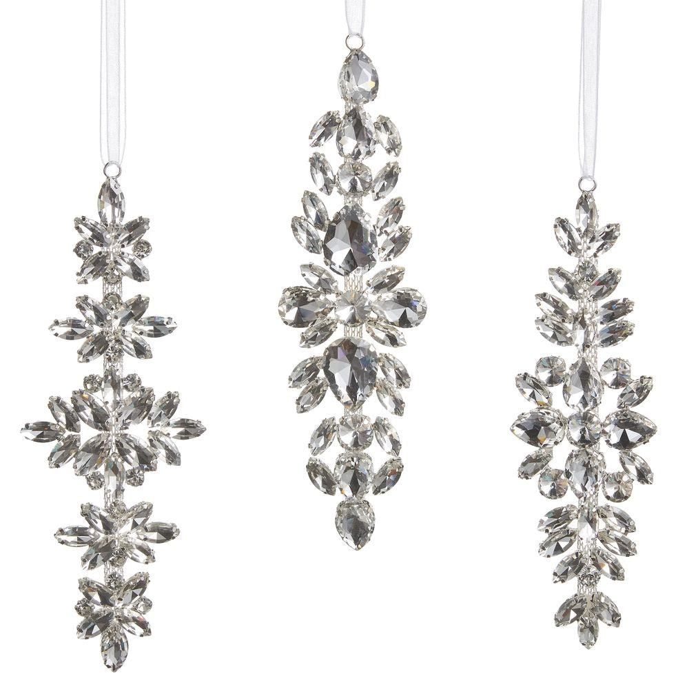 Ornaments Clear Jewel Drop 6.5"