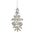 Clear Jewel Crystal Ornament 4"