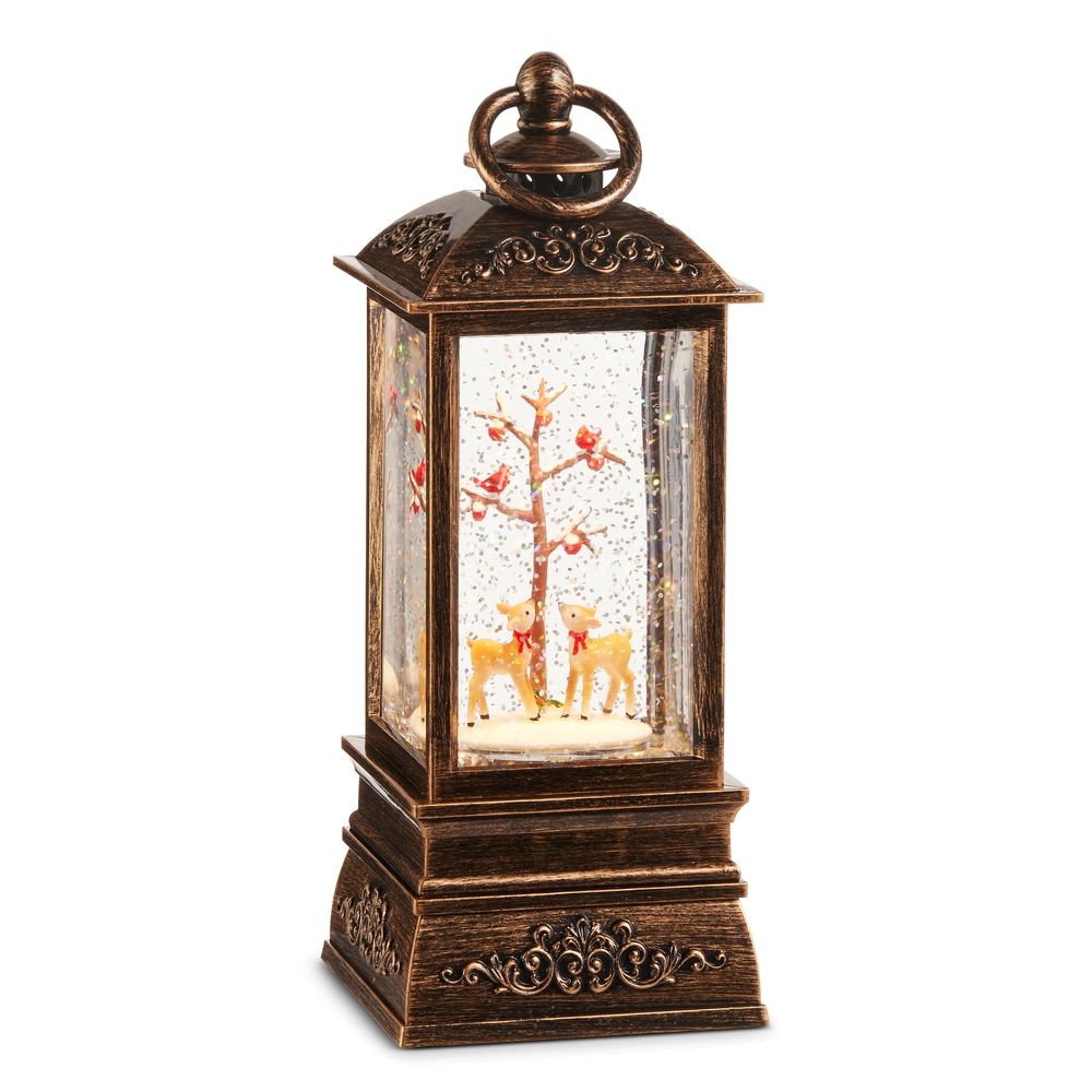 Water Lantern Woodland Deer 8.75"