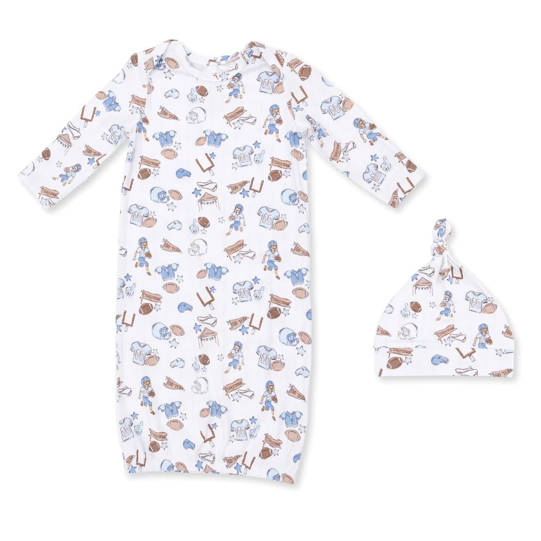 Football Gown & Hat - Newborn 0-3 Months
