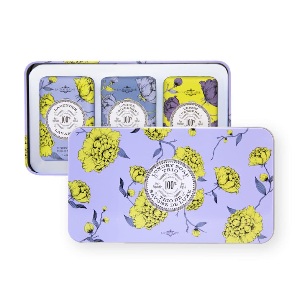 Gift Set of 3 Lavender Soap Trio La Chatelaine