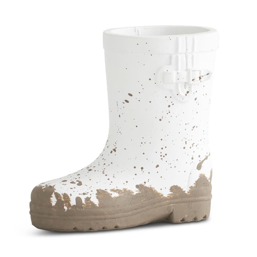 White Resin Rainboots 10"