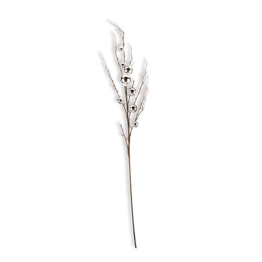 Floral Jingle Bell Stem Silver KK