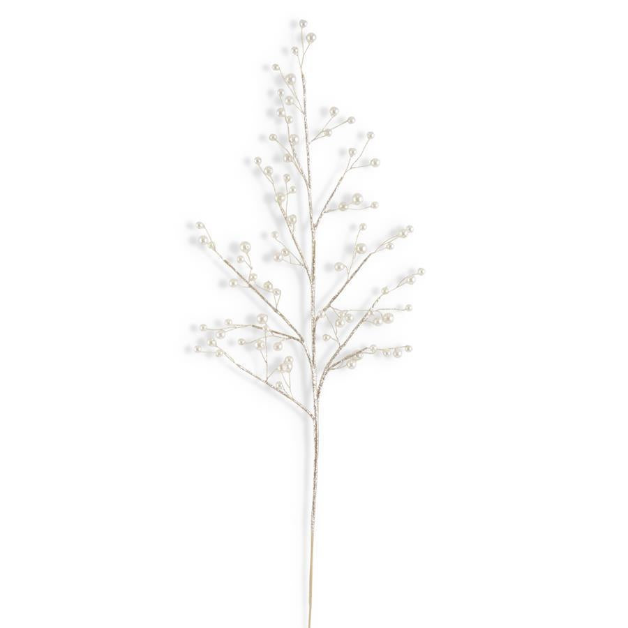 Floral Gold Glittered Stem w/ Pearls 29" KK