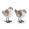 Bird Brown White Glittered Woodgrain KK