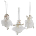 Ornament Assorted Glitter Snow Lady Ballerinas w/ Tulle