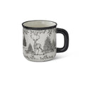 Mug Ceramic Black & White Toile Deer 20 oz KK