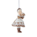 Ornament Gingerbread Mrs Claus Glittered KK